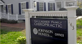 Gallagher Family Chiropractic office sign at 143 Palmer Avenue